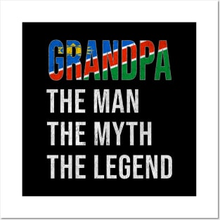 Grand Father Namibian Grandpa The Man The Myth The Legend - Gift for Namibian Dad With Roots From  Namibia Posters and Art